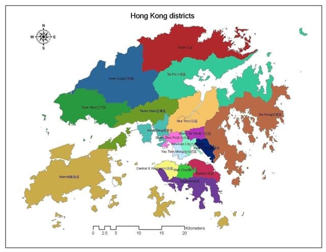 香港の周辺地図