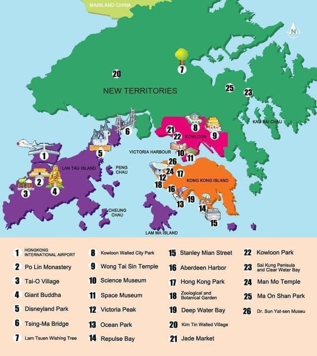 香港観光マップ
