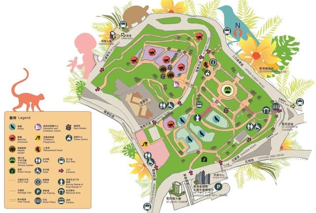 香港動物園の地図