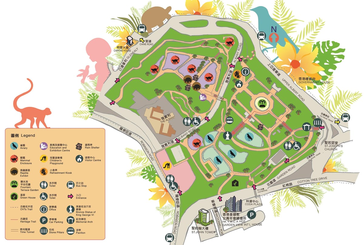 香港動物園の地図