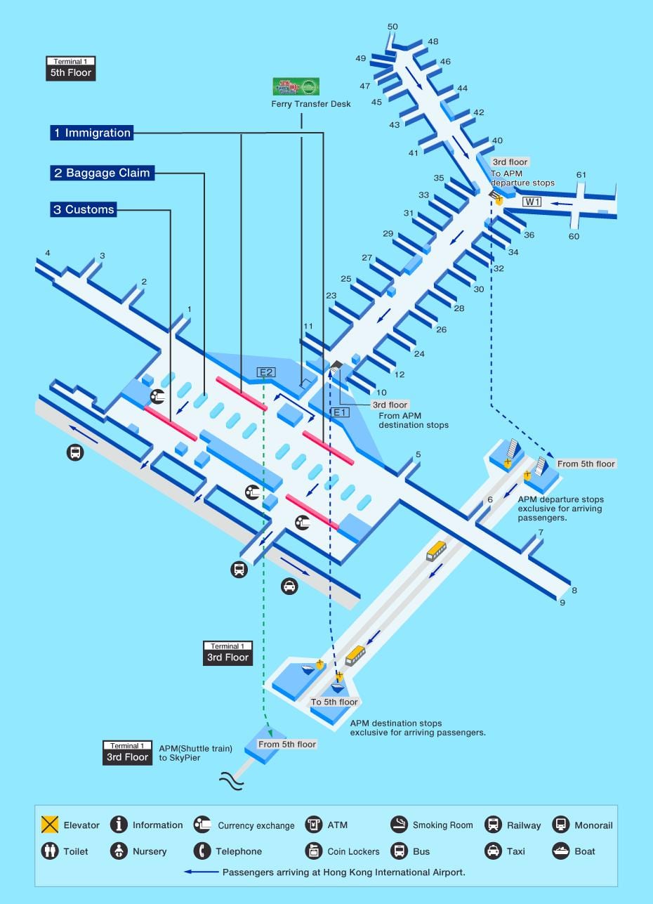 香港空港ターミナルマップ